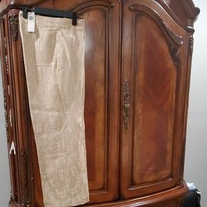 Marisa Christina Gold Silk Lined Dress Pants